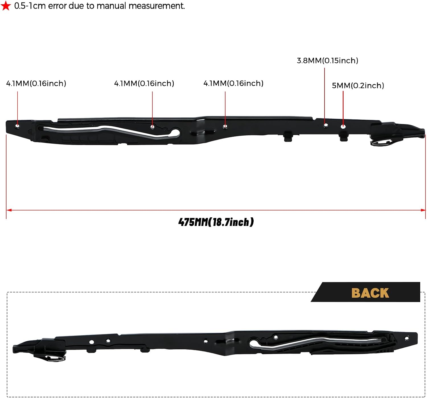 FL3Z1651070E Sunroof Track Guide Rail & FL3Z16500A66A Side Shield Replacement for Ford F150 2015-2022 F250 F350 F450 F550 2017-2022 Expedition Navigator 2018-2022 Sunroof Repair Kit