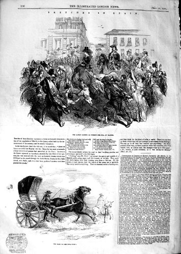 REINE 1847 DE L'ESPAGNE RÉUSSISSANT LA PUERTA DEL SOL MADRID REINE 1847 DE L'ESPAGNE RÉUSSISSANT LA PUERTA DEL SOL MADRID