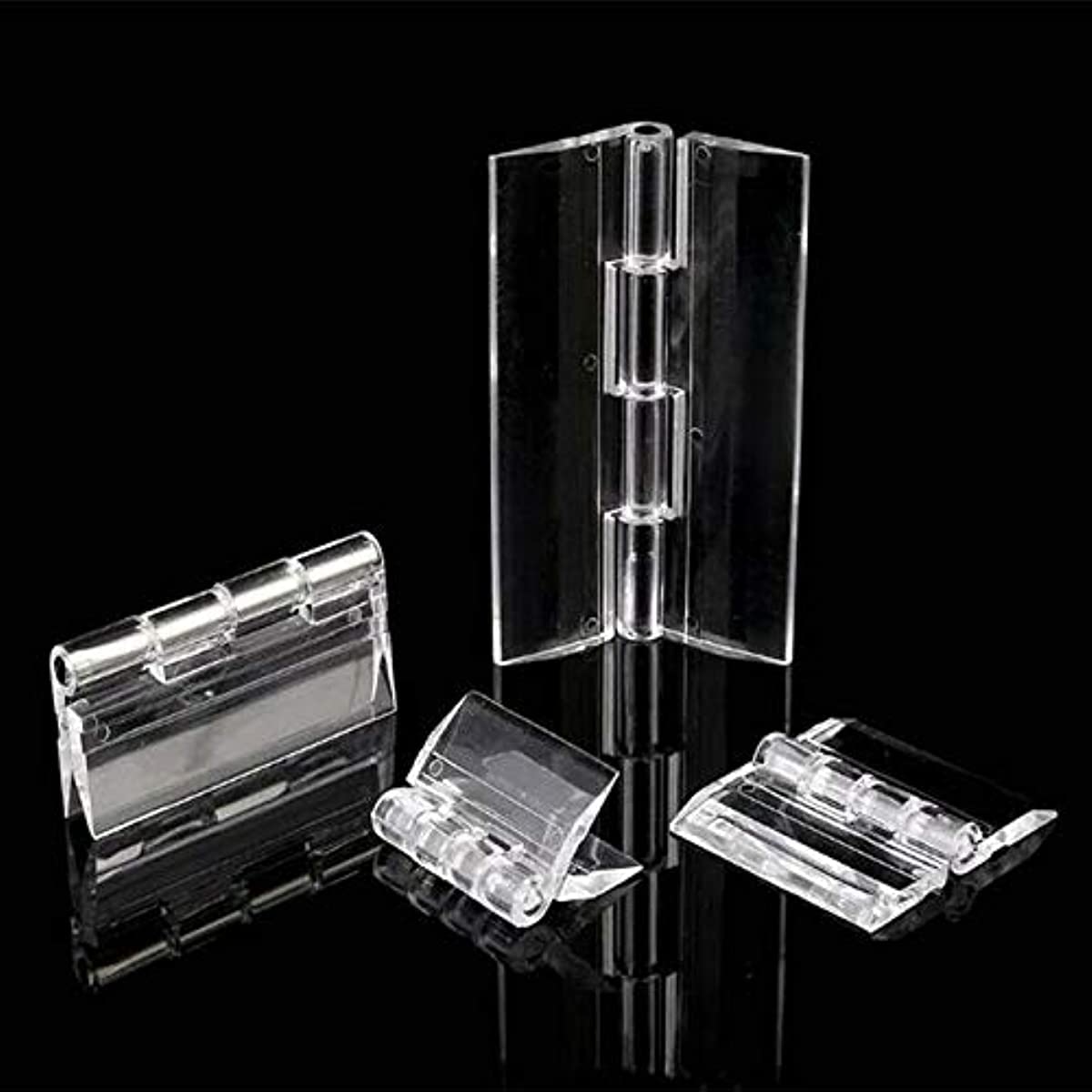 Bernoi 10Pcs Transparent Acrylic Hinges/Folding Plastic Durable Butt Hinges Tools/For Pianos Display Boxes Food Cabinets And Other Furnitures (300X45mm)