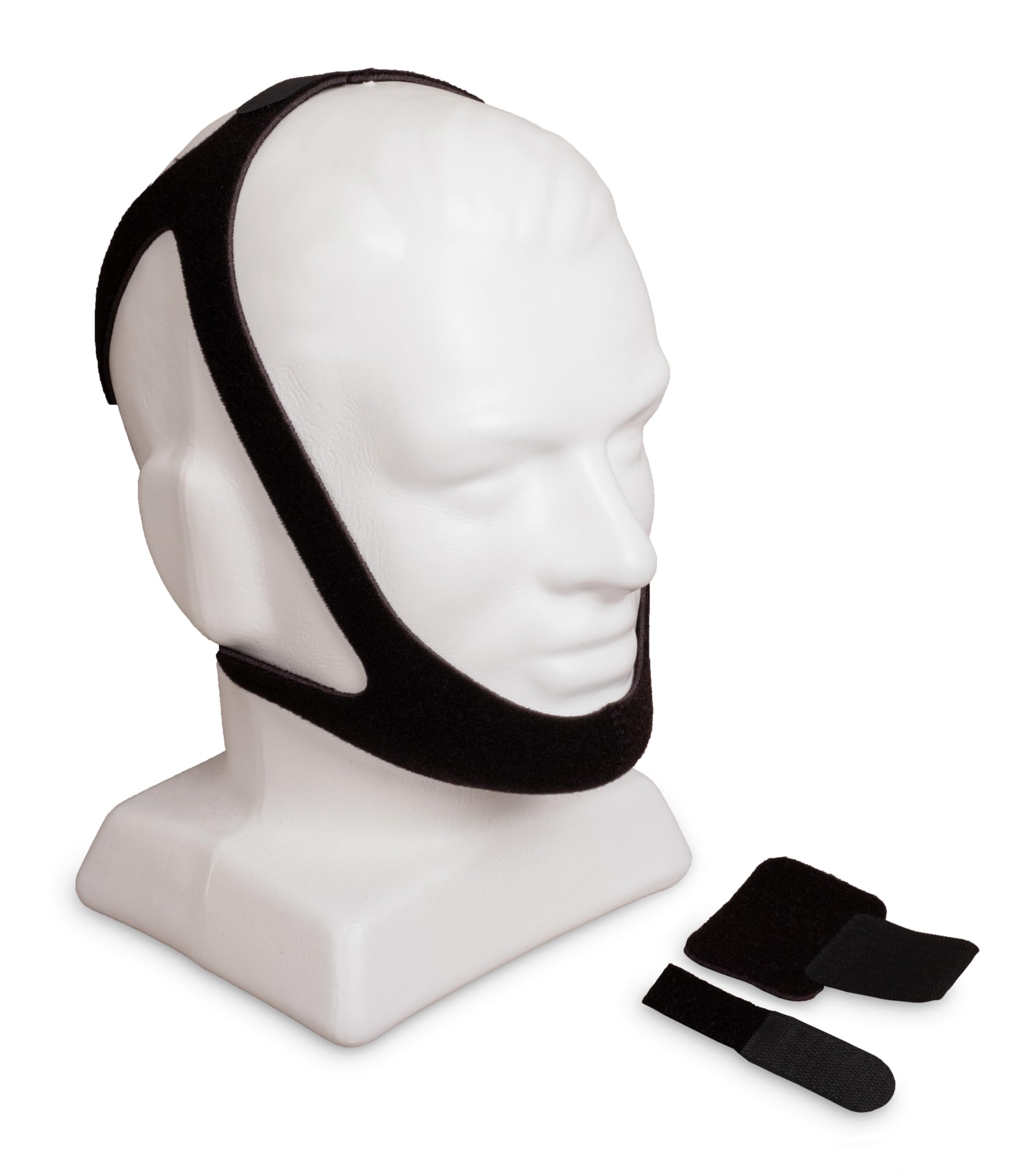 LIfeSource Made in USA Anti Snoring Ruby Chin Strap for CPAP Users, Chin Strap for Snoring, Breathable, Adjustable, Latex Free, Comfortable Sleep Support for Men & Women, Snoring Support, Black