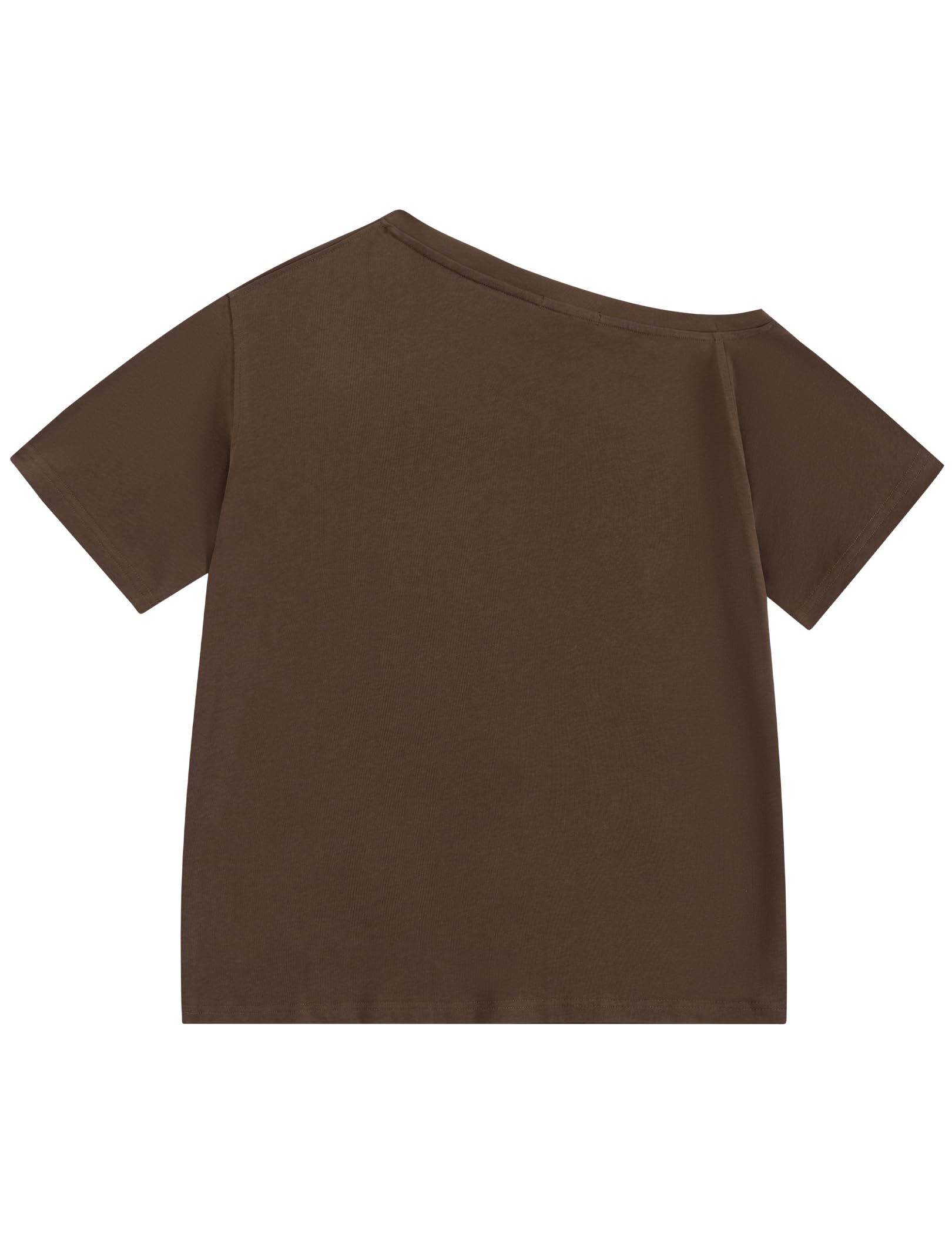 Aelfric Eden Y2K T-shirt à épaules dénudées pour femme, motif chien de dessin animé, t-shirt d'été décontracté à manches courtes et col rond