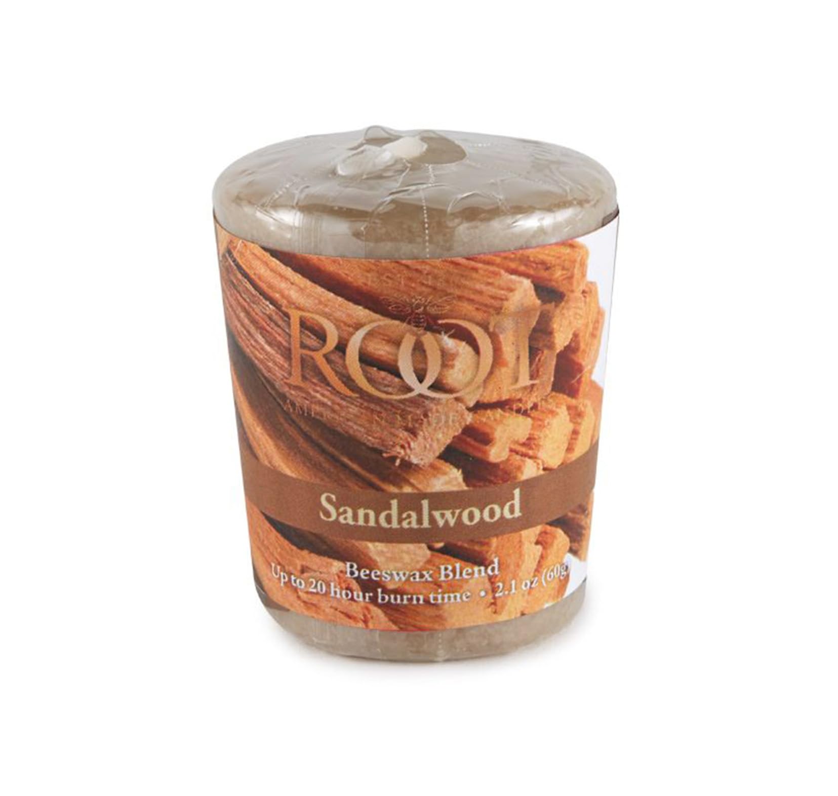 Root Candles 20-Hour Burn Time Votives Handcrafted Premium Beeswax Blend Scented Candle, 18-Pack, Sandalwood