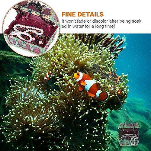 Holoras Action Aquarium Ornament, Aquarium Treasure Chest and Diver for Fish Tank Decorations
