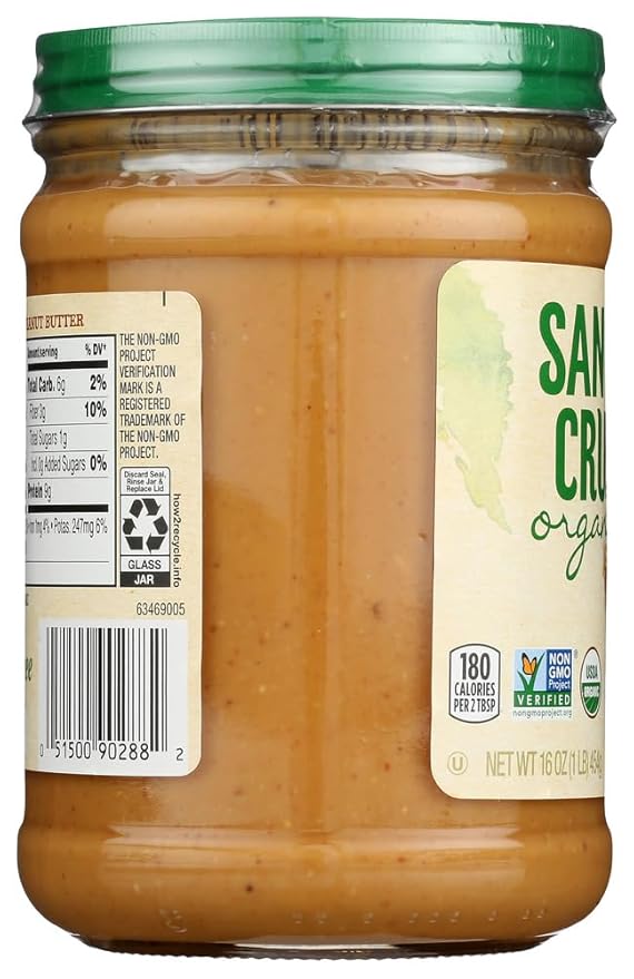 Mantequilla de Maní Orgánica Santa Cruz - Pack de 3 (16 oz c/u) miniatura 3