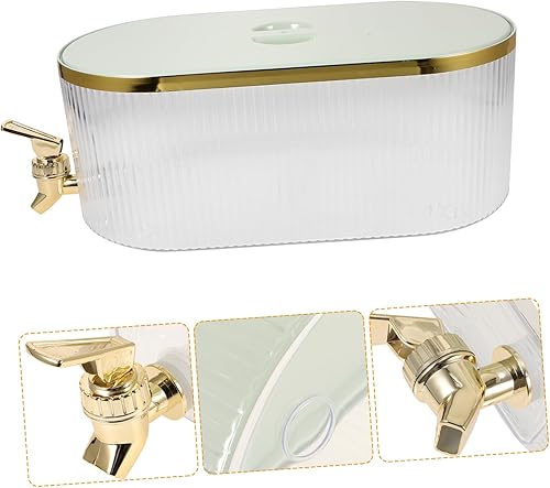 Miniatura 4 de Hemoton Cubo para bebidas, cubo transparente, hervidor de agua fría, dispensador de bebidas de vidrio, jarra de té helado con boquilla, té helado,