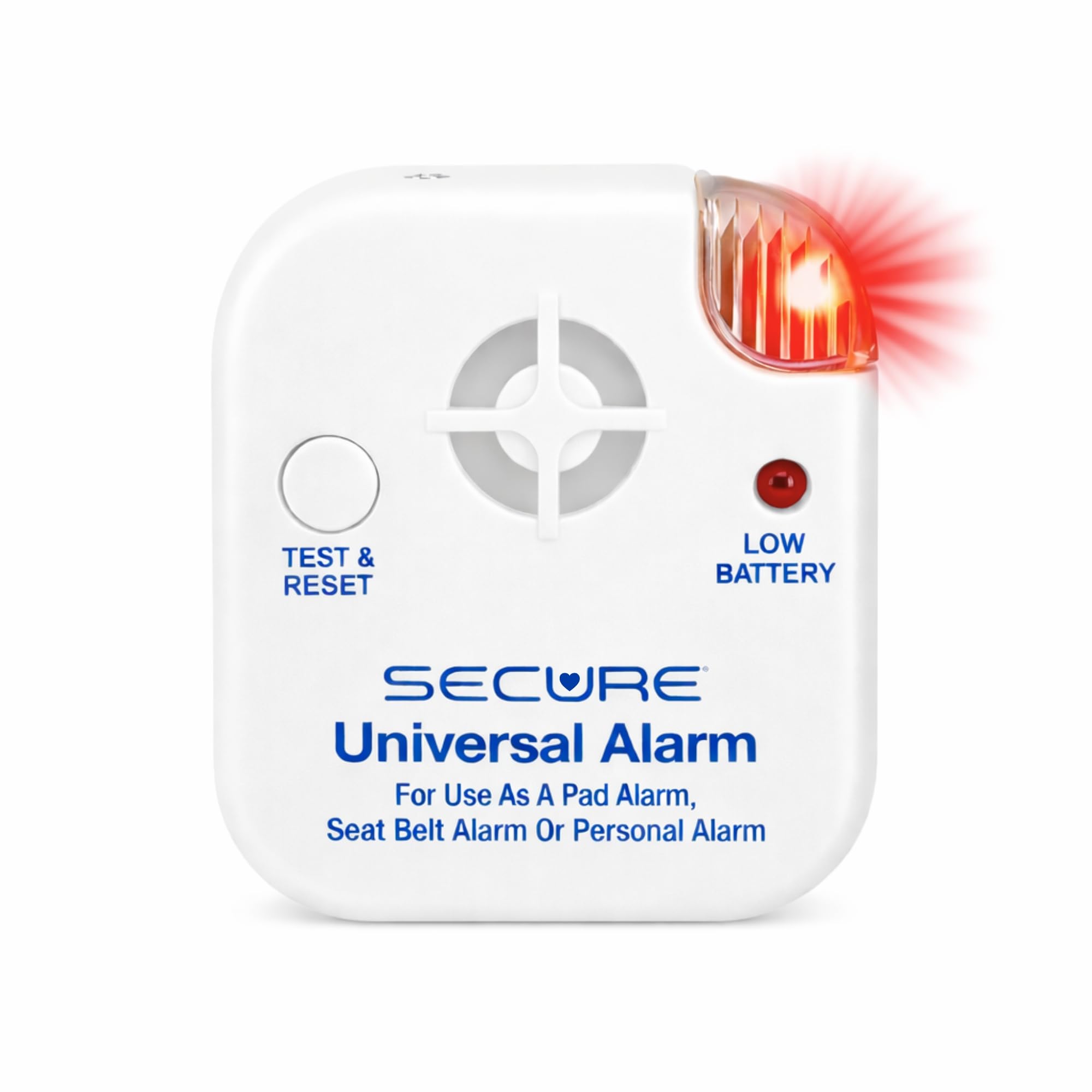 Secure Safety Solutions Allarme di uscita della sedia per la prevenzione della caduta degli anziani, allarme paziente sedia a rotelle con cuscinetto sensore 30,5 x 30,5 cm, monitor di allarme 80 dB