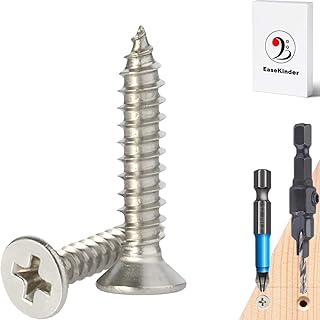 Wood Screws - 120PCS Flat Head Phillips Screw...,