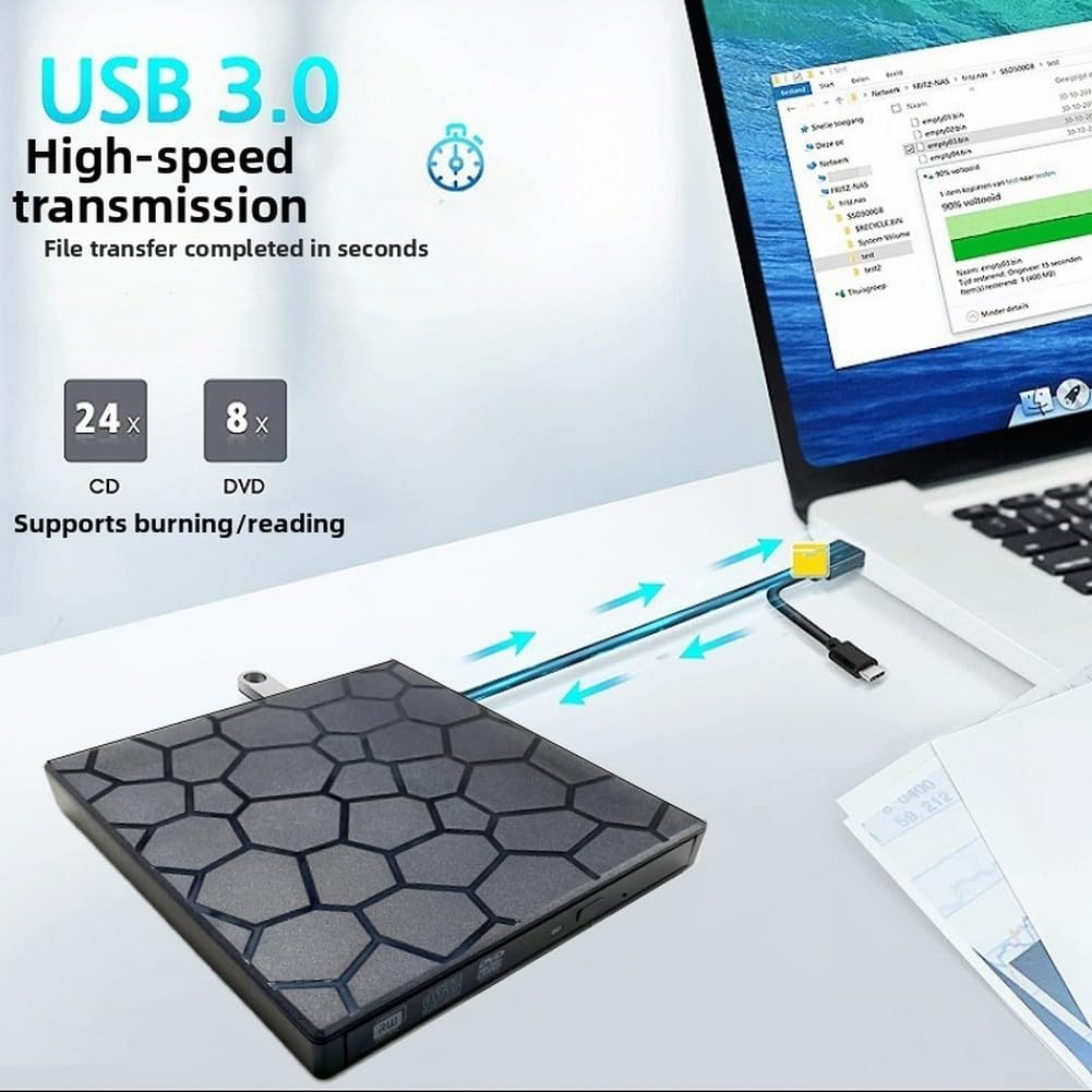 Masterizzatore DVD Esterno USB 3.0 Hub 7-in-1
