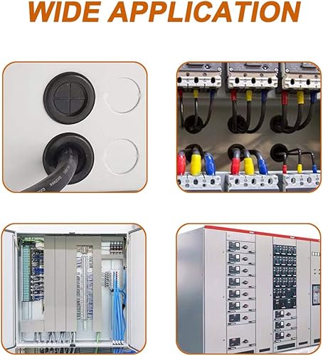 Miniatura 7 de ISPINNER 52 ojales de goma de 6 tamaños, tapón de agujero de goma redondo de doble cara, orificio de taladro de 58 pulgadas, 1316 pulgadas, 78