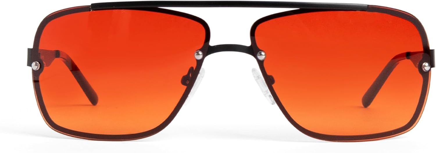 TrueDark by Dave Asprey | Blue Light Blocking Glasses for Women & Men, Gradient Red Yellow Lenses