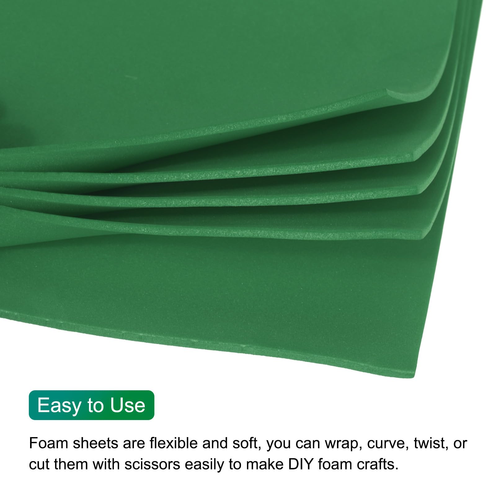 QUARKZMAN Lot de 5 Feuilles Feuilles en Mousse EVA Vert Herbe 90 cm x 50 cm