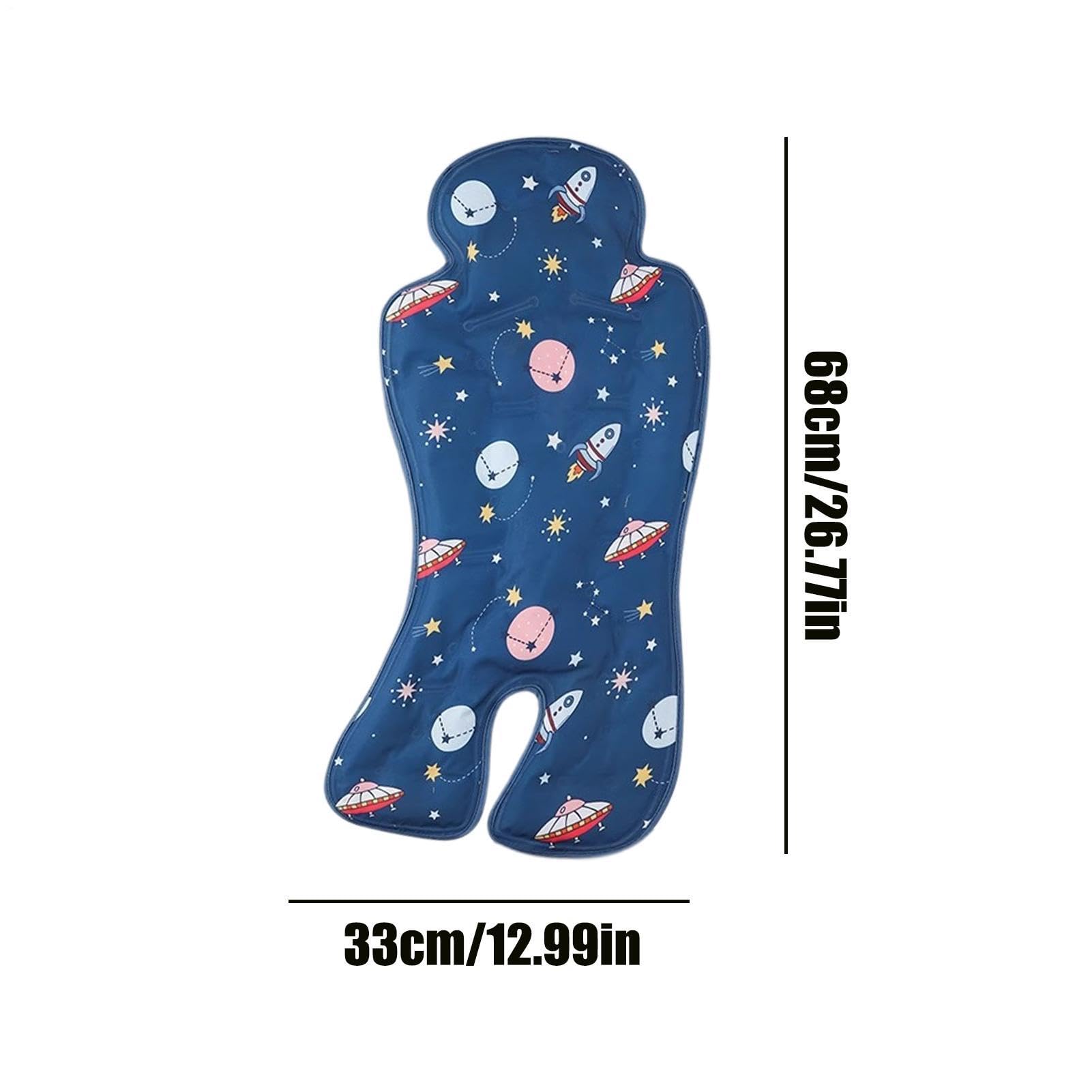 Mata Chłodząca Do Wózka Mata Chłodząca 68 x 33 x 1,5 cm | Oddychająca Duża Podkładka Ochładzająca Na Fotelik Samochodowy Na podróże, spacery na zewnątrz, upalne dni, lato, gondolę,