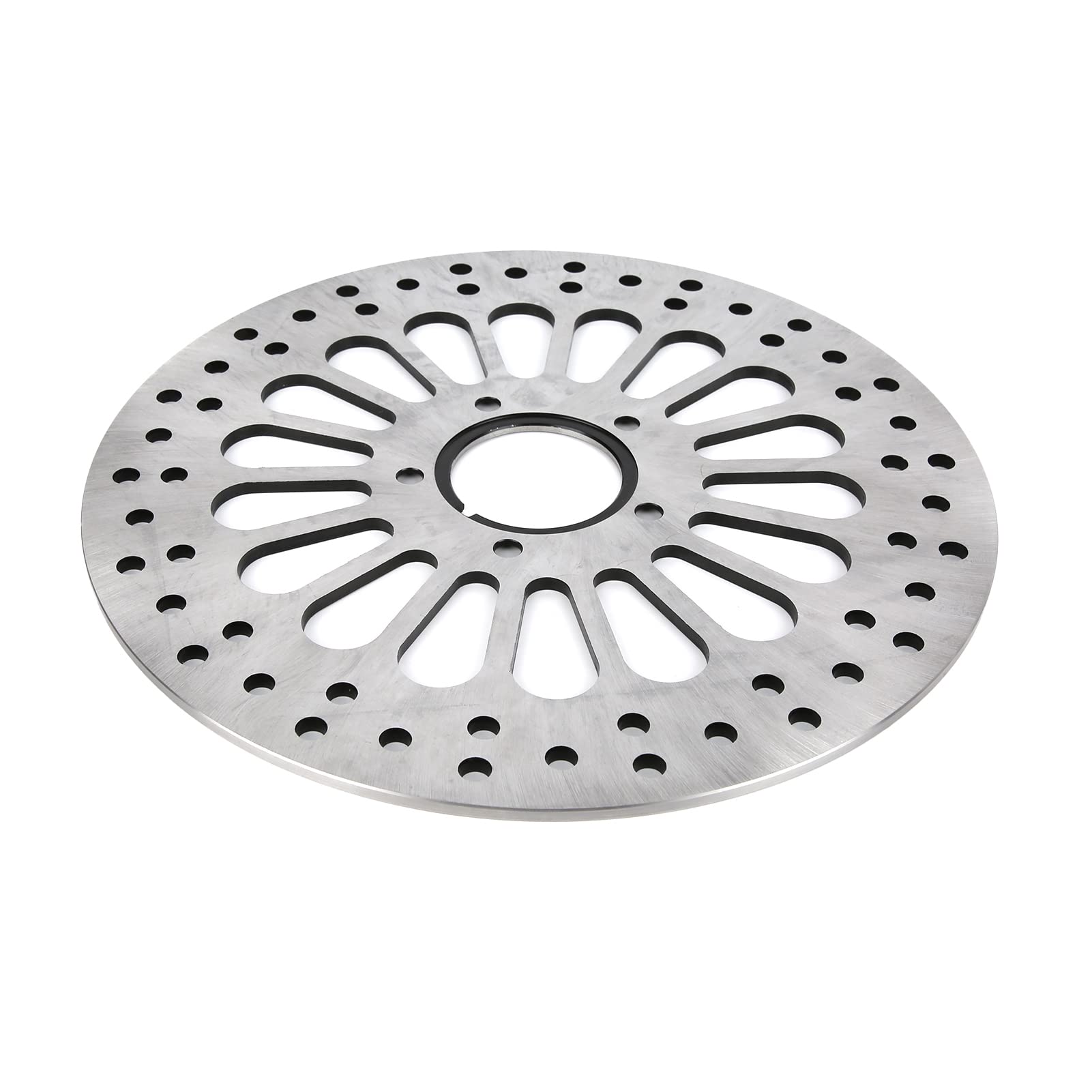 Qqmora Disco de Freno Delantero de Motocicleta de Repuesto de Acero Inoxidable para Touring 2000-2007, Diseño de 5 Orificios, Diámetro Exterior de 11,5 Pulgadas, Diámetro Interior de 2,3 Pulgadas