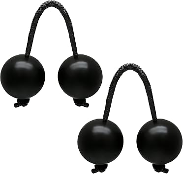 Aslatuas Rhythmic Ball,2 Pair Kashaka Aslatua Shaker Instrument,Music Egg Shaker,Double Gourd Percussion,Asalato Fingertip Drum Balls for Party Performance Concert