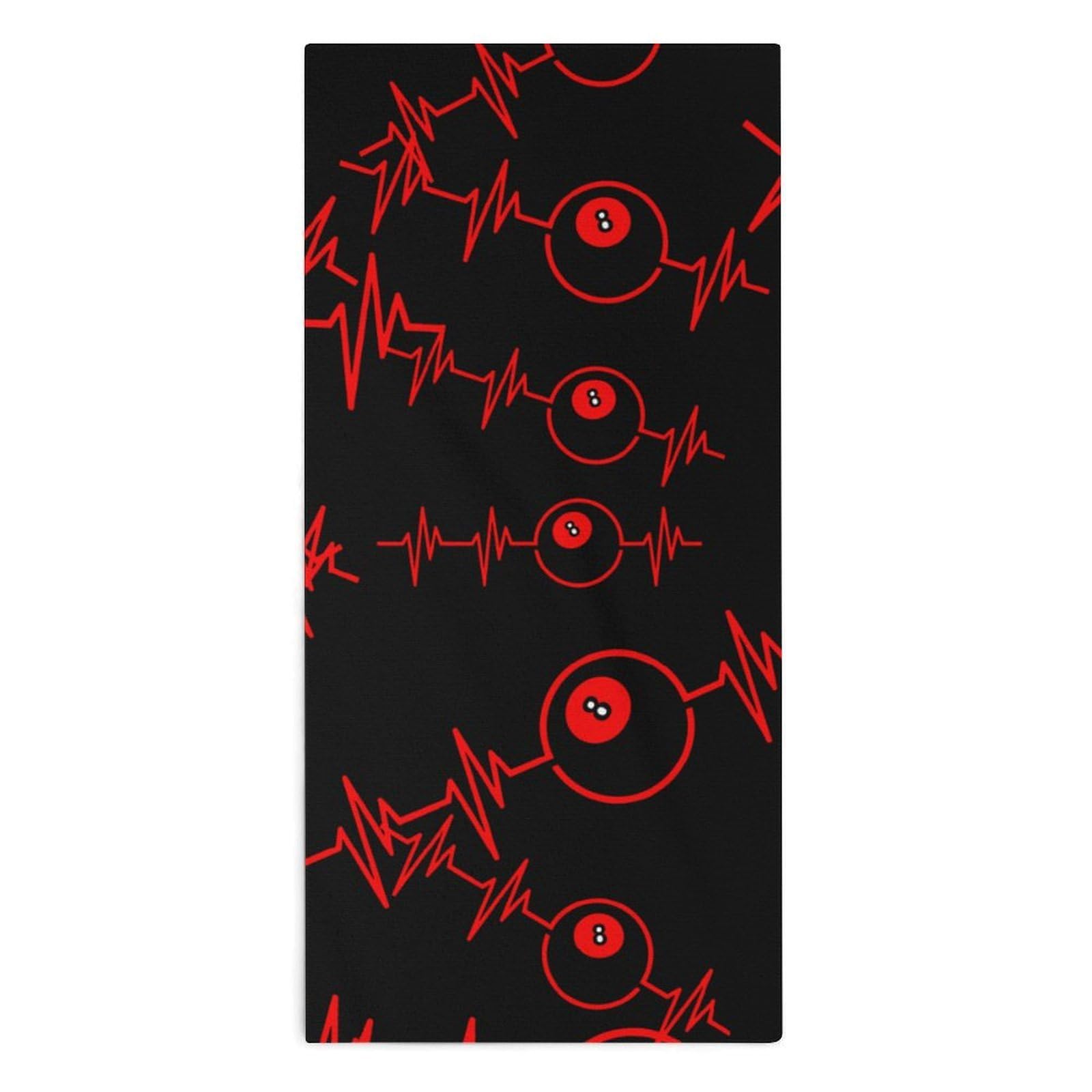 NCLQVJXZKHW Billiards Heart Beat Hand Towels Soft Face Towel Gym Bathroom Travel Hotel 13"x28"