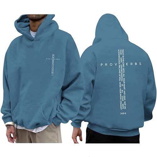 Christian Hoodies for Men Inspirational Religious Faith Cross Sweatshirts Vintage