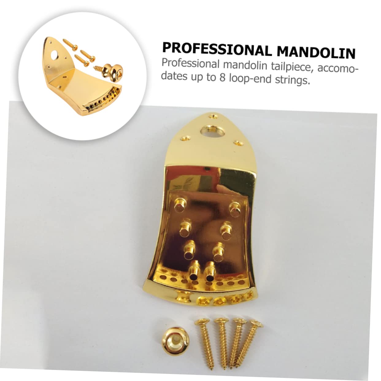Toyvian 2sets Parti Metalliche Per Mandolino Triangolo Compatibile Con Mandolini Arched Top Corde Facile Da Installare Di Resistente e Durevole Accessorio Per Musicisti
