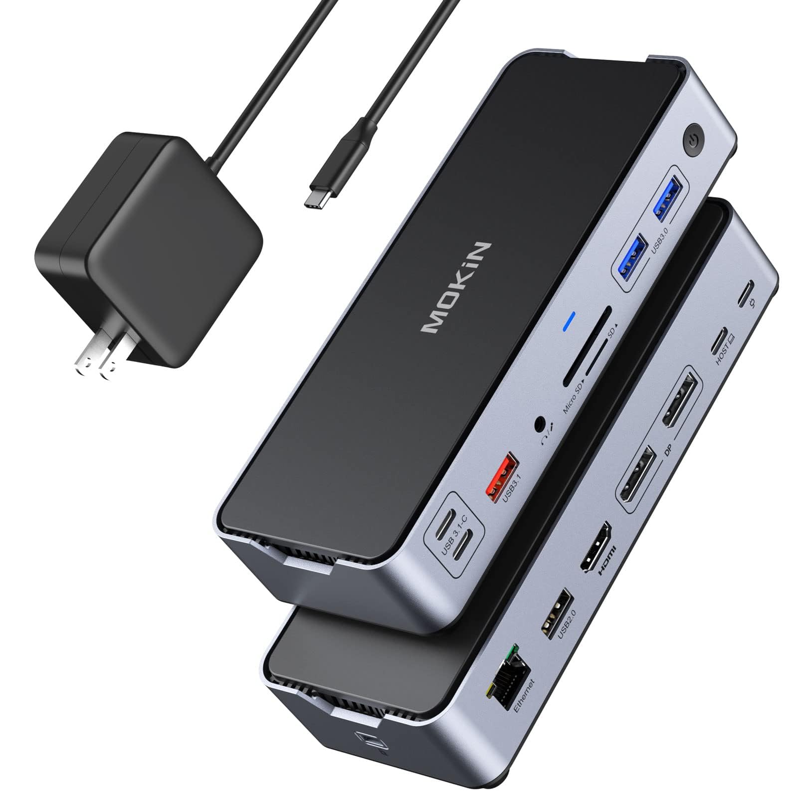 Amazon.com: 8K USB C Laptop Docking Station Dual Monitor,MOKiN