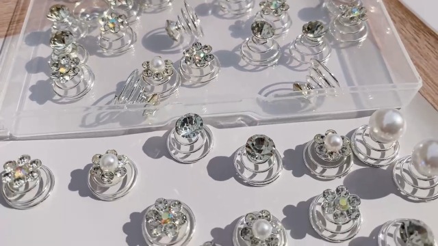 48 Stück Spiral-Haarnadeln Mit Strass & Perlen – Für Hochzeit, Ball & Besondere Anlässe