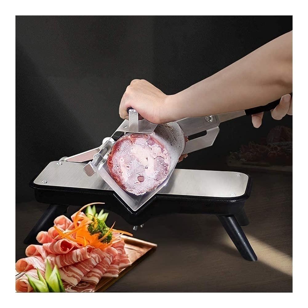 Per uso domestico o commerciale, affettatrice manuale per carne congelata, carne di manzo, montone, carne, formaggio, affettatrice in acciaio inossidabile