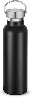 Neihepal Black Stainless Steel Water Bottles,20 Ounce Vacuum Insulated Double Wall Travel Bottle with Leak Proof Lid of Ha... Price In India