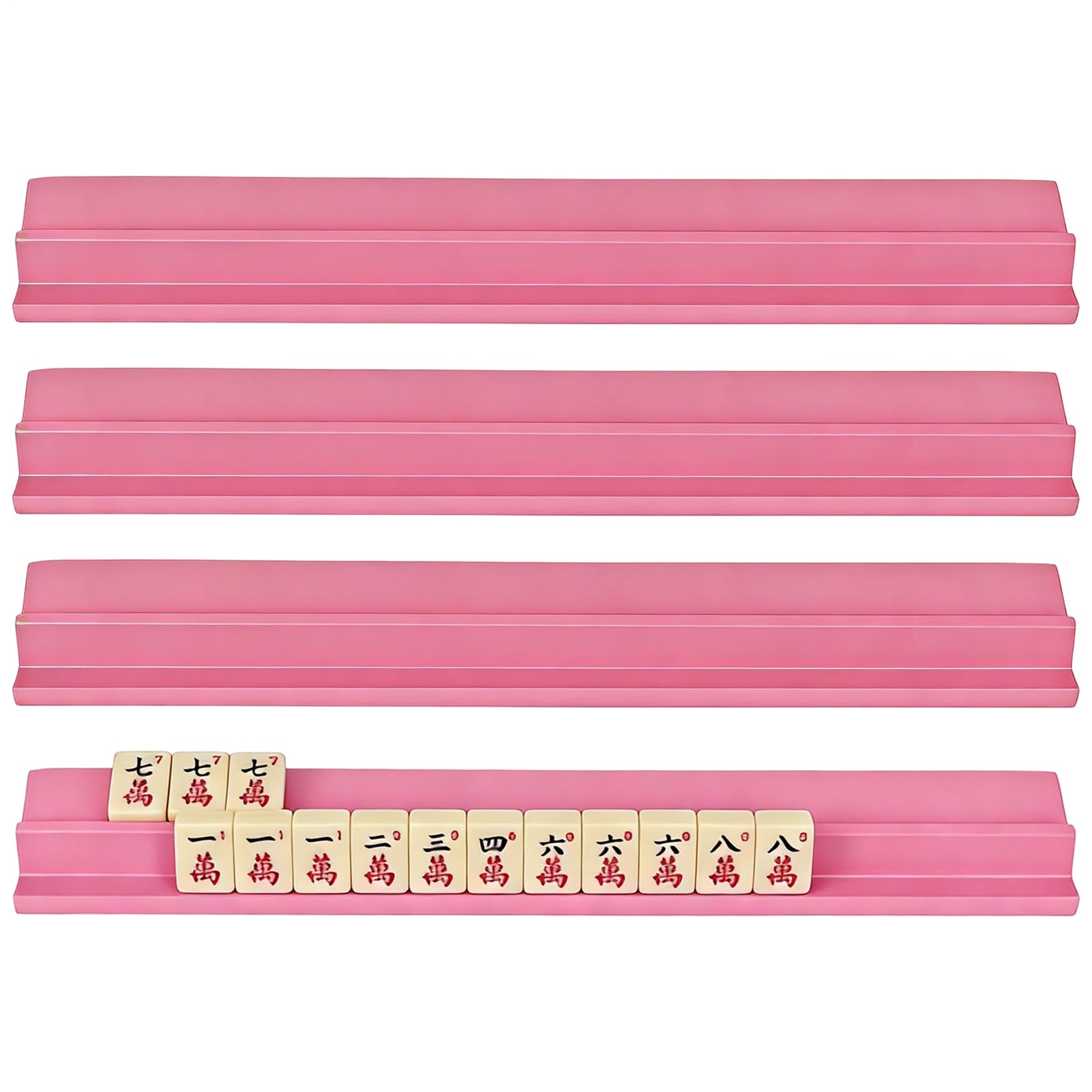 Supporto per Tessere del Mahjong Organizzatore Compatto da 4 Pezzi per | Organizzatore per il del Mahjong Per Casa, Viaggio, Club, Feste di Vacanza, e Raduni Familiari Festivi