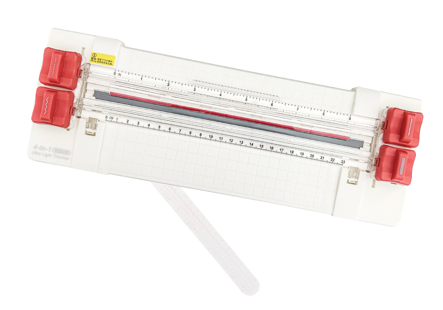 4 in1 A4 Sliding Multi-Function Paper Cutter Trimmer with Automatic Safety Protection Device for Cutting Curves, Four Modes of Dashed, Straight, and Folded, Suitable for Photos, Craft Paper, Coupons