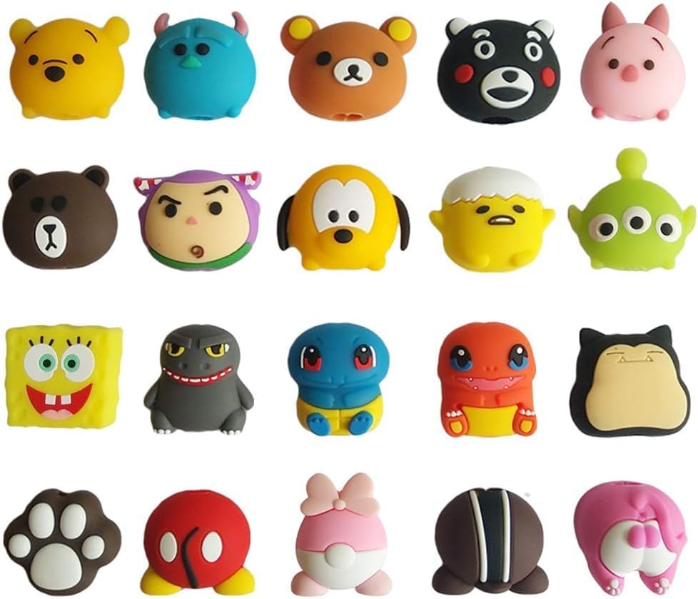 Miniatura 1 de 20 protectores de cables para iPhoneiPad, protectores de cable de plástico, lindos osos, dinosaurios, animales, salvadores de cables de carga,