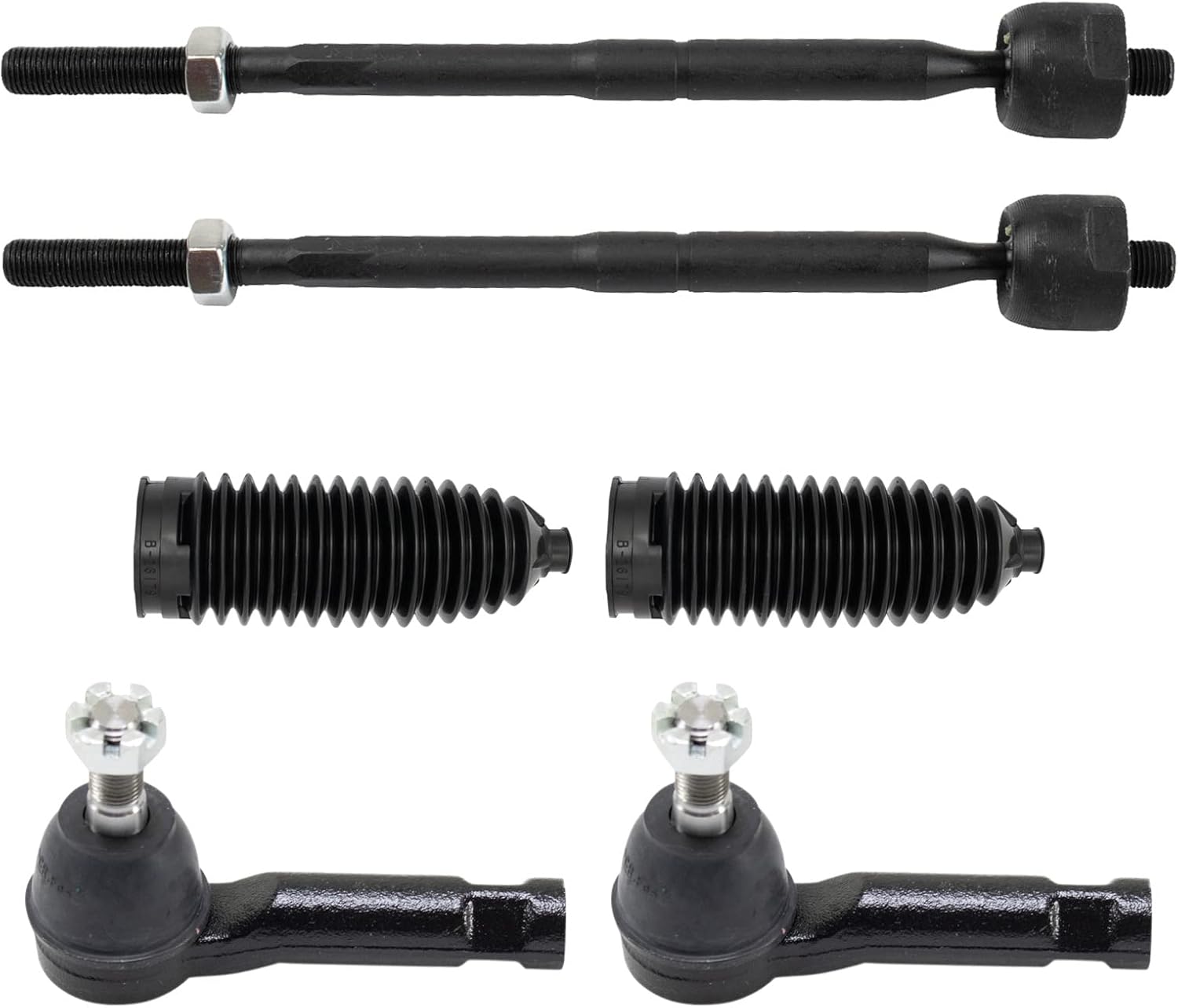 TRQ Front Steering Kit Steering Rack & Pinion Bellow Tie Rod Compatible with 2013-2016 Mazda CX-5