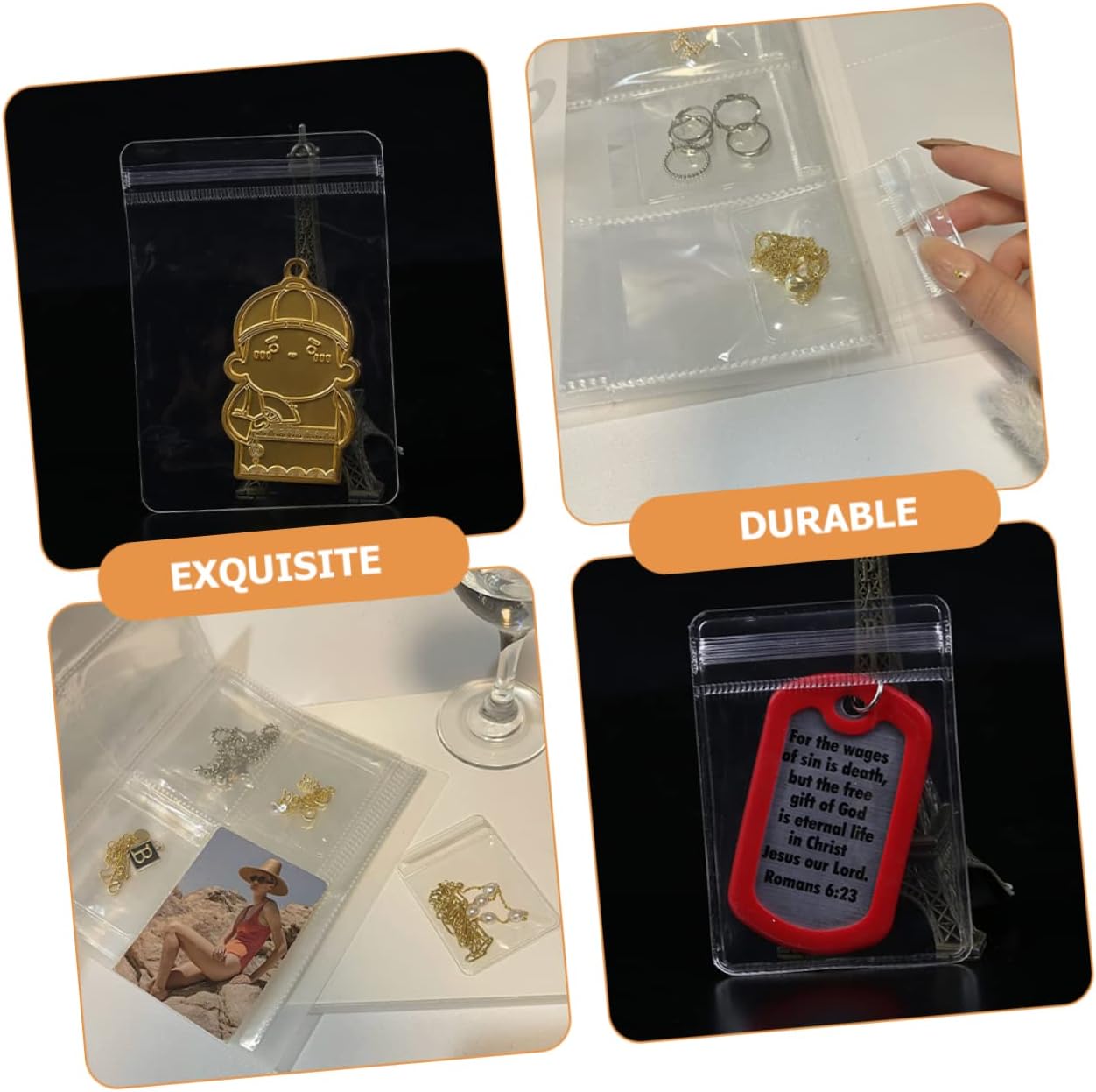 Jewelry Storage Package Pvc Sealed Bag Small Sealable Bags for Jewelry Classification