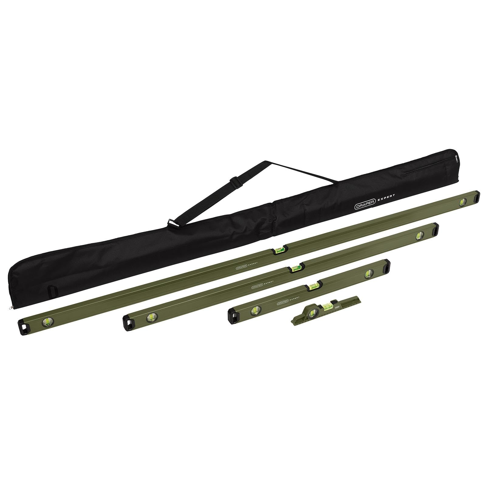Draper Expert Box and Boat Spirit Level Set 4p 250mm 600mm 1,200mm 1,800mm 29056