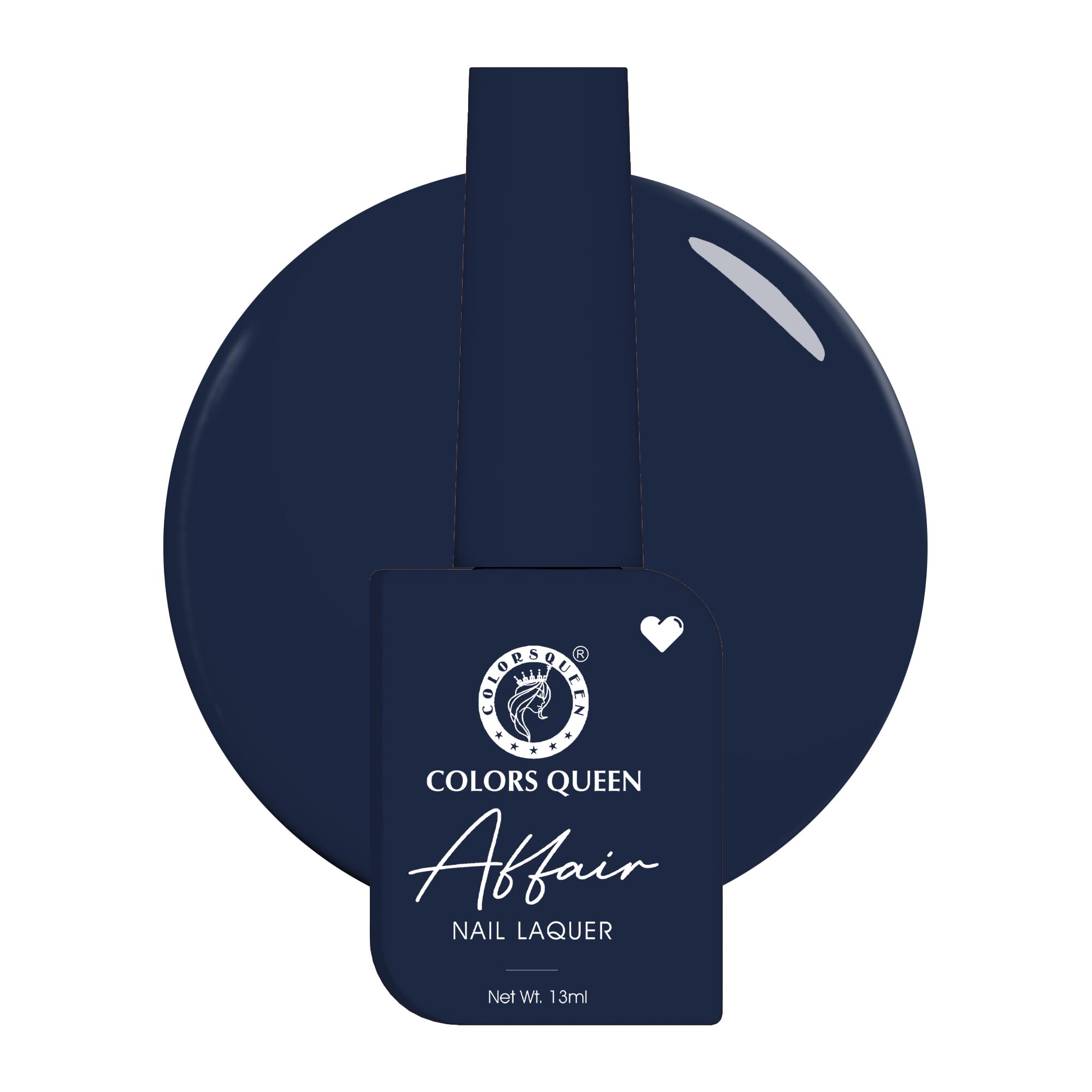 Colors Queen Affair Nail Polish - 17 Midnight Magnet, 13ml | Quick Drying, Long Lasting Formula, One Coat Nail Polish | Chip Resistant, No Harmful Chemicals, Semi Matte Nail Polish for Women-image-47