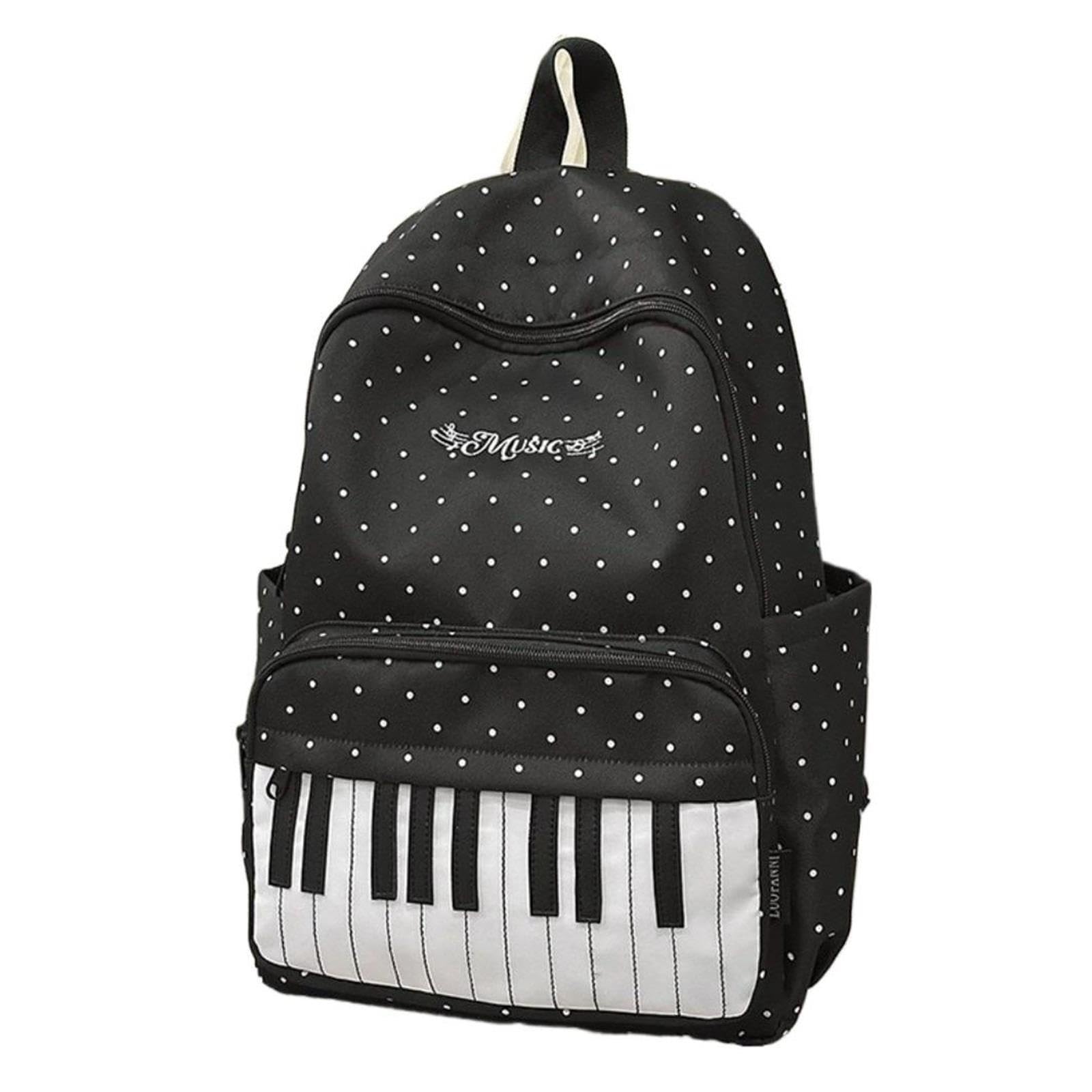 Genérico 1 Mochila de nailon con lunares for el colegio.