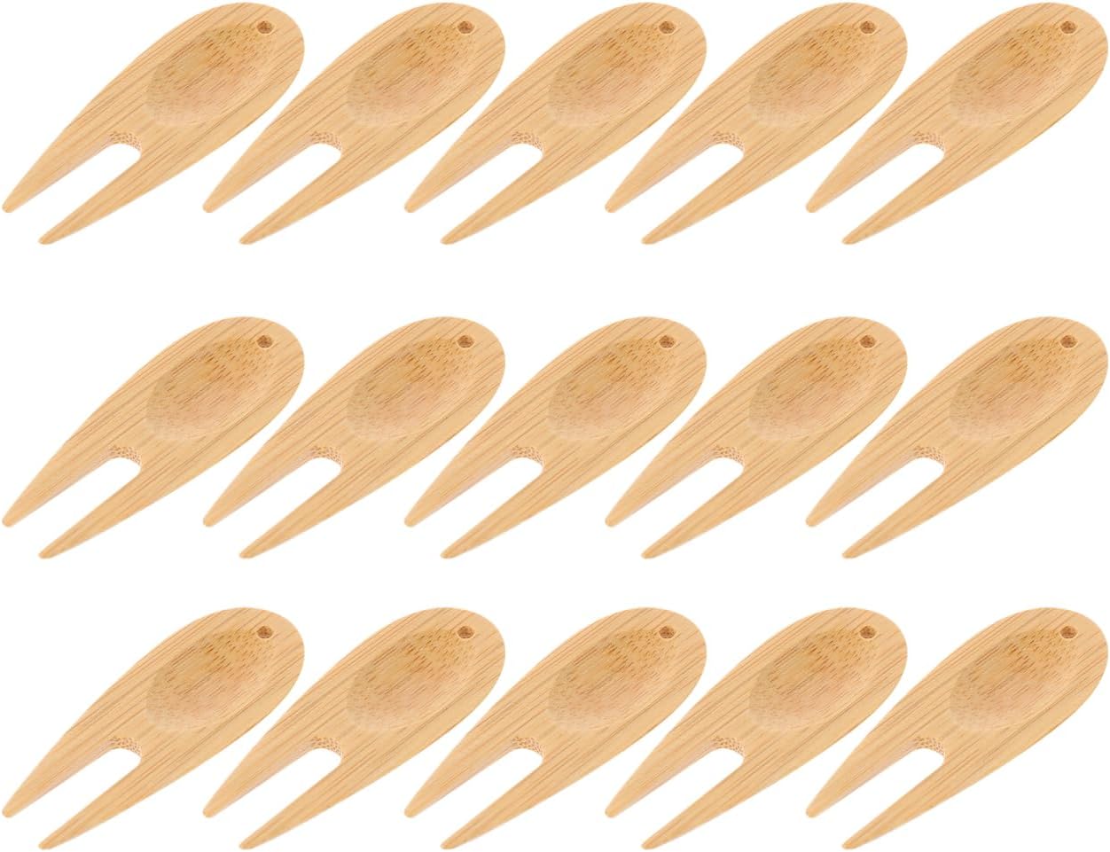 Kisangel Portable Golf Divot Repair Tool with Keychain Hole Compact 2.75 Inch Divot Fork for on-Course Use and Fairway Trimming Golf Accessories Pack of 75