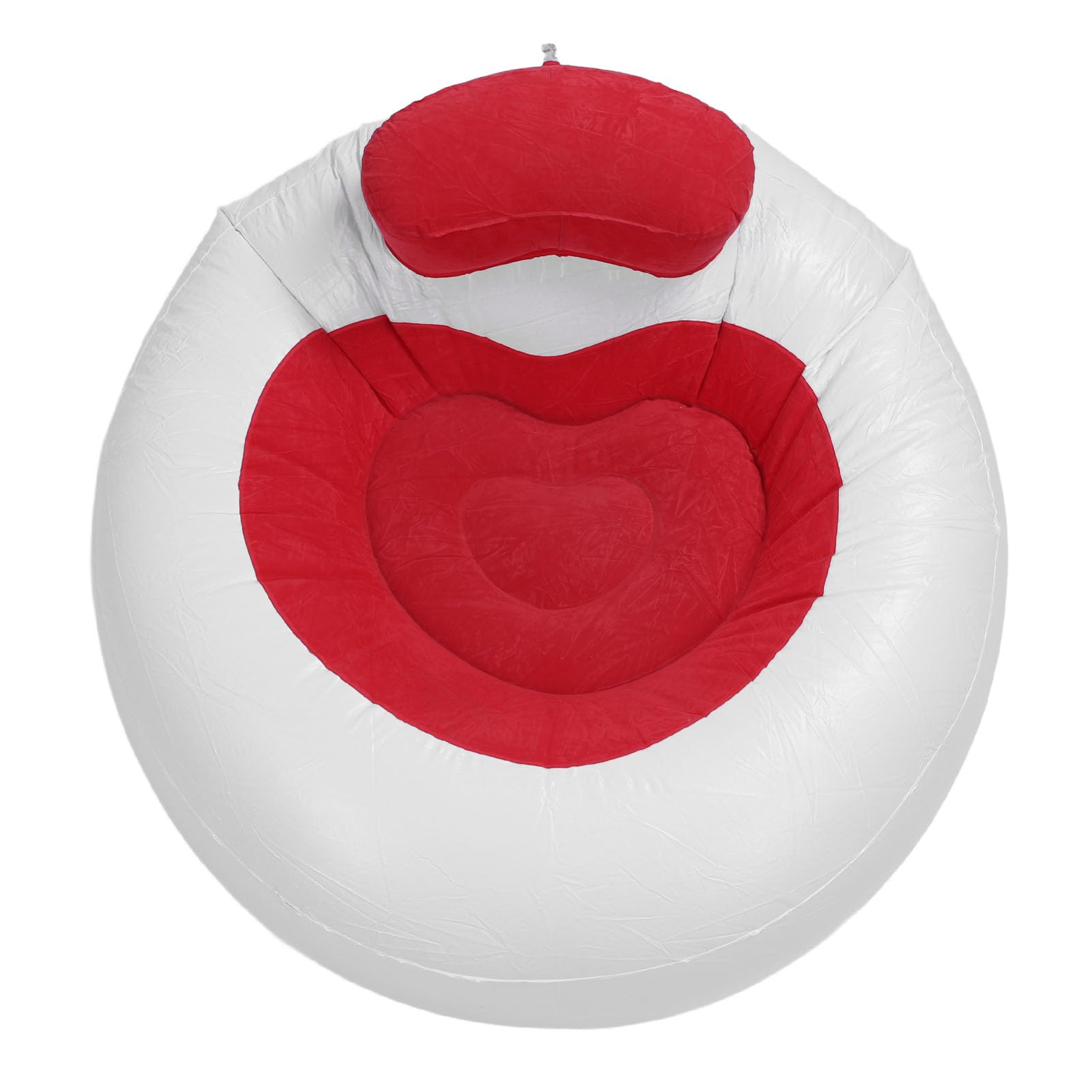 Chaise gonflable cœur rouge pour un salon cosy ou une terrasse