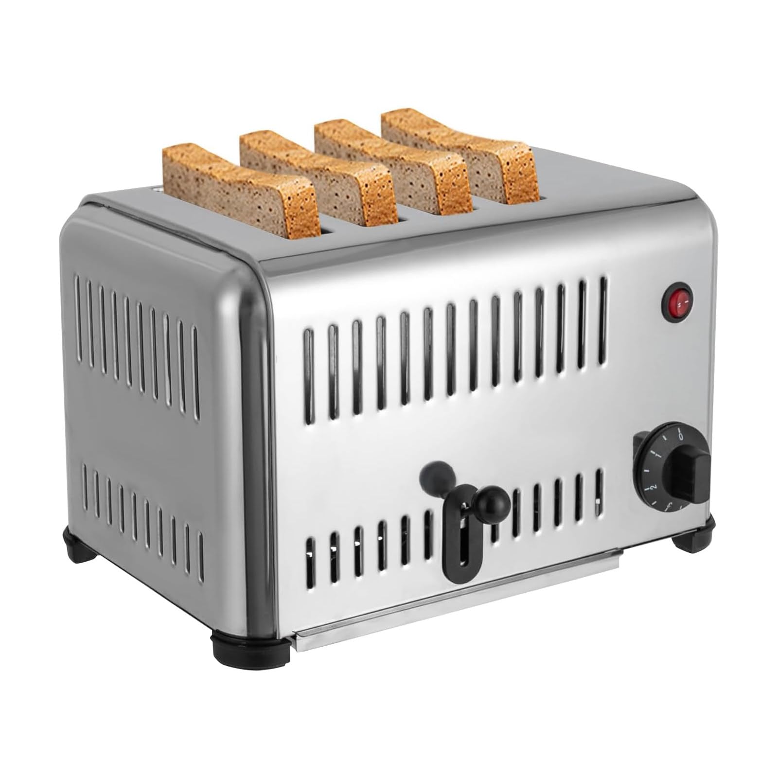Toster Komercyjny Na 4 Kromki, Elektryczny, Ze Stali Nierdzewnej, 1800 W, Z Regulacją Czasu, 3 Tryby, Do Domów, Restauracji, Hoteli Upgraded4-slice