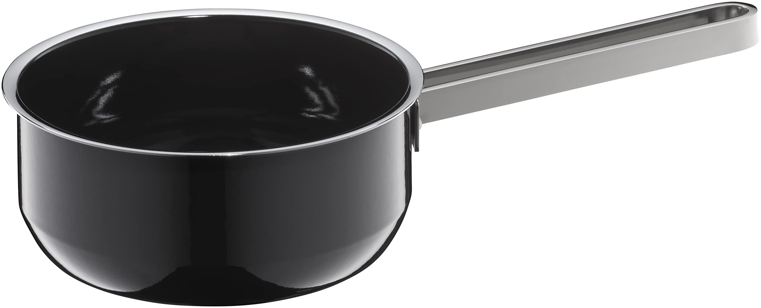 WMF Fusiontec Mineral Stielkasserolle 16 cm ohne Deckel, Kochtopf klein, 1,3l, Milchtopf Induktion, High-Tech Keramik, backofenfest, kratzfest, Made in Germany, spülmaschinengeeignet, schwarz
