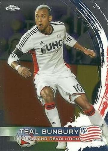 2014 Topps Chrome MLS #67 Teal Bunbury New England Revolution Official MLS Soccer Card in Raw (NM or Better) Condition