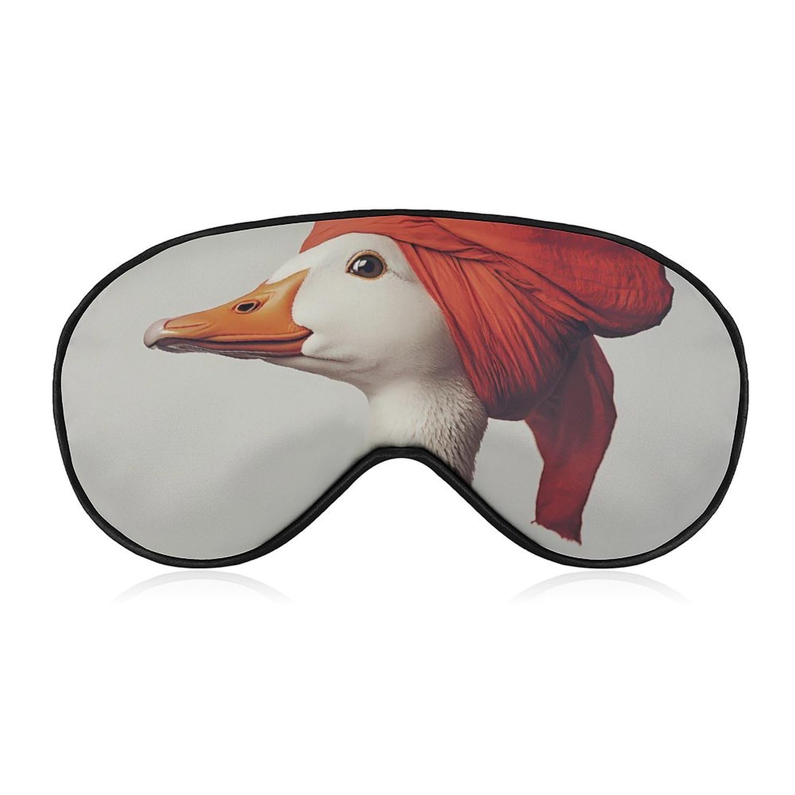 Duck Lady with Headscarf Sleep Mask Eye Shade Cover Adjustable Strap for Travel Lunch Break Women Men