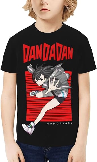 Dan-Da-Dan Momo Ayase Kids T-Shirt 3D Printed Graphic T-Shirts Boys and Girls Short Sleeve Shirts for Youth Kids