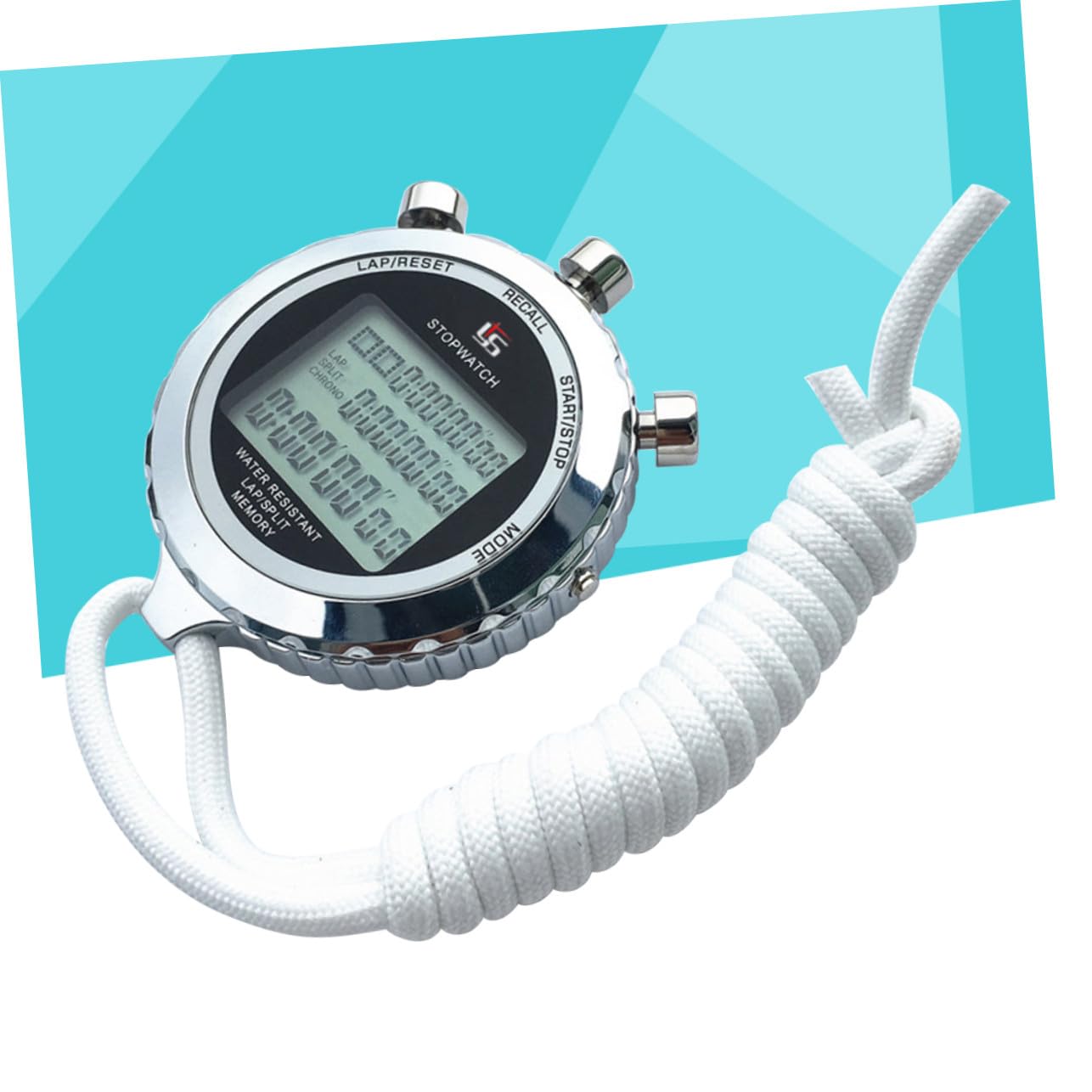 Cabilock Cronometro Digitale Portatile Professionale Con Timer Elettronico e Cronografo Lcd a 3 Righe, Contatore Multifunzione Per Allenamento Sportivo e Gestione Pausa in Palestra