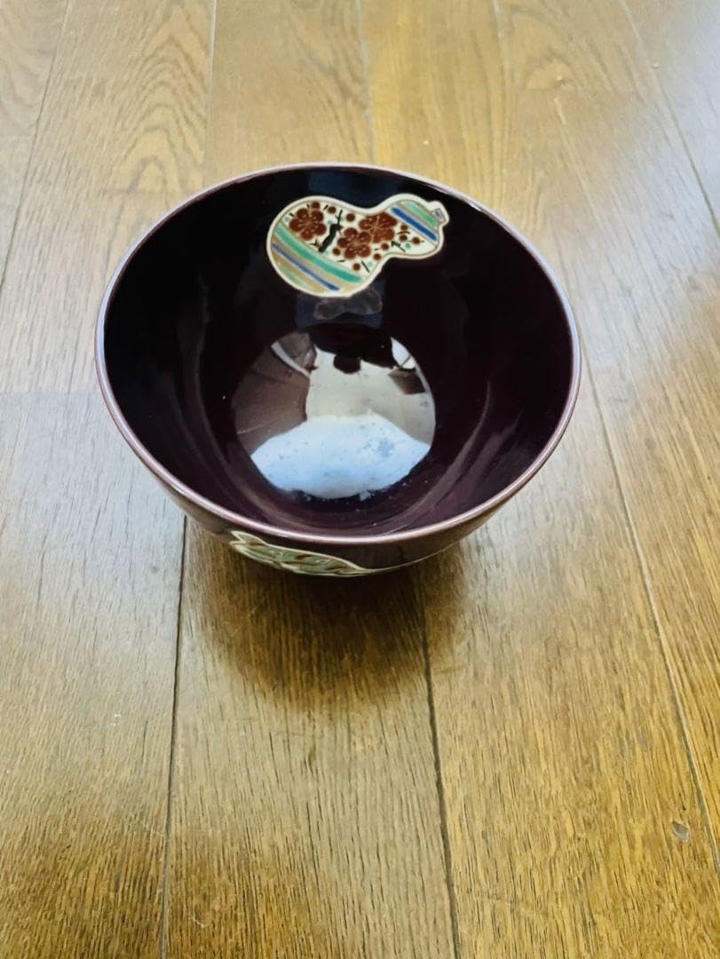 anko　鈴木清安作　色絵金彩　仁清菖蒲文数茶碗十客共箱　V　R7058B 道具 ] - 道具 京焼 橋本紫雲造 仁清写色絵四君子茶碗（共箱