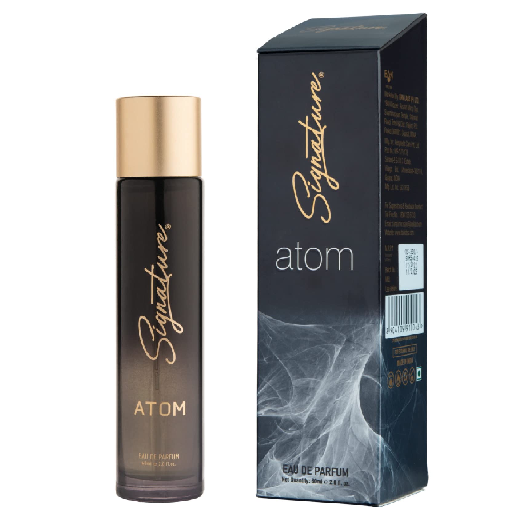 Signature Universe Series Atom EDP Aromatic Fougere Long Lasting Fragrance for Men and Women, Unisex (60 ml)
