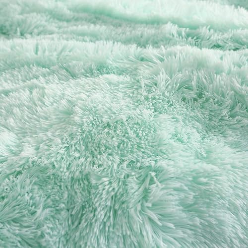 Miniatura 3 de Uhamho - 1 funda de edredón de felpa sintética y terciopelo, con cierre de zíper