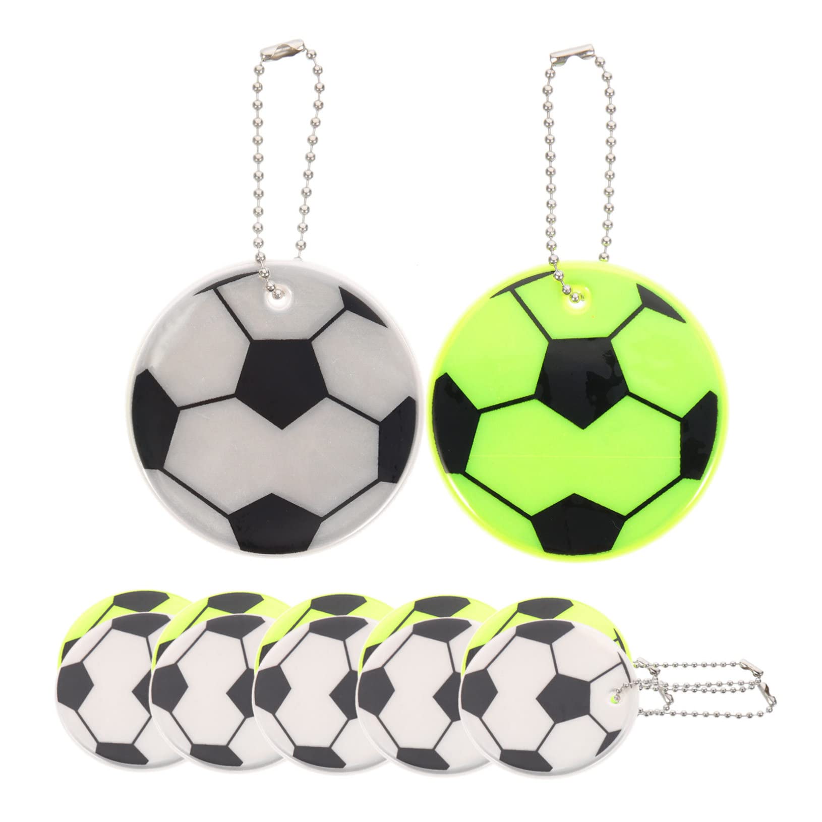 HANABASS Fußball Reflektierende Anhänger Hängende Verzierung Für Taschen Fußballverein Rucksack-hängedekoration Fußball-partygeschenke Reflektierender Fußball Fußballliebhaber Pvc