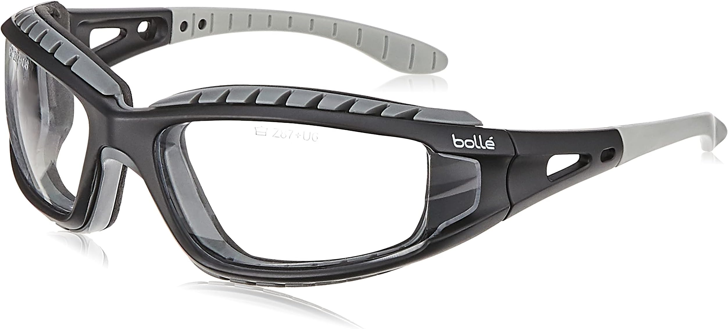 Safety 40085, Tracker Safety Glasses anti-scratch/anti-fog, black frame, Clear Lenses
