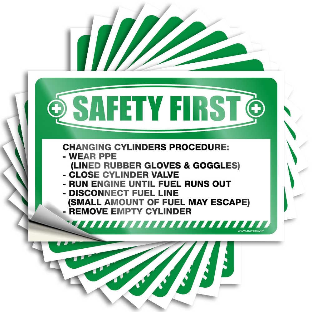 Western Hard Tattoo | Safety First Changing Cylinders Procedure Optical Illusion Durable Vinyl Sticker Easy Apply for Autumn(8X12CM)