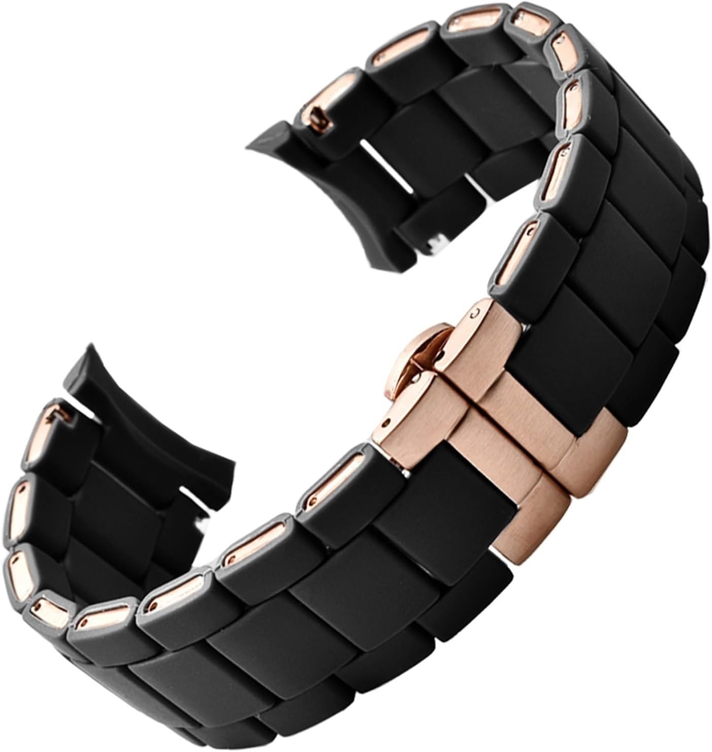 White black Silicone rubber clad steel watch band For Armani AR5905|5906|5920|5919|5859 women 20mm man 23mm Wrist strap Bracelet