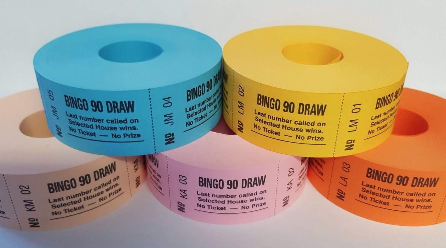 Generic Last Number Bingo 1-90: 10 Rolls of 100 Sets, Classic Adult Game