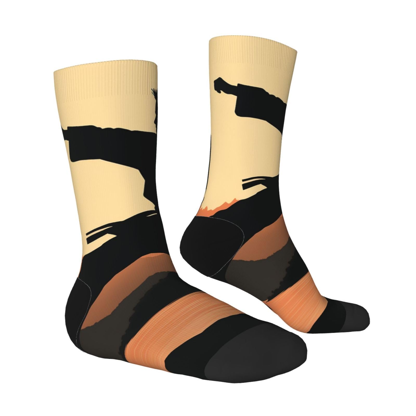 LZQPOEAS Karate Athletic Socks Unisex Cushioned Crew Socks Hiking Running Calf Sock Soft Above Ankle Sock